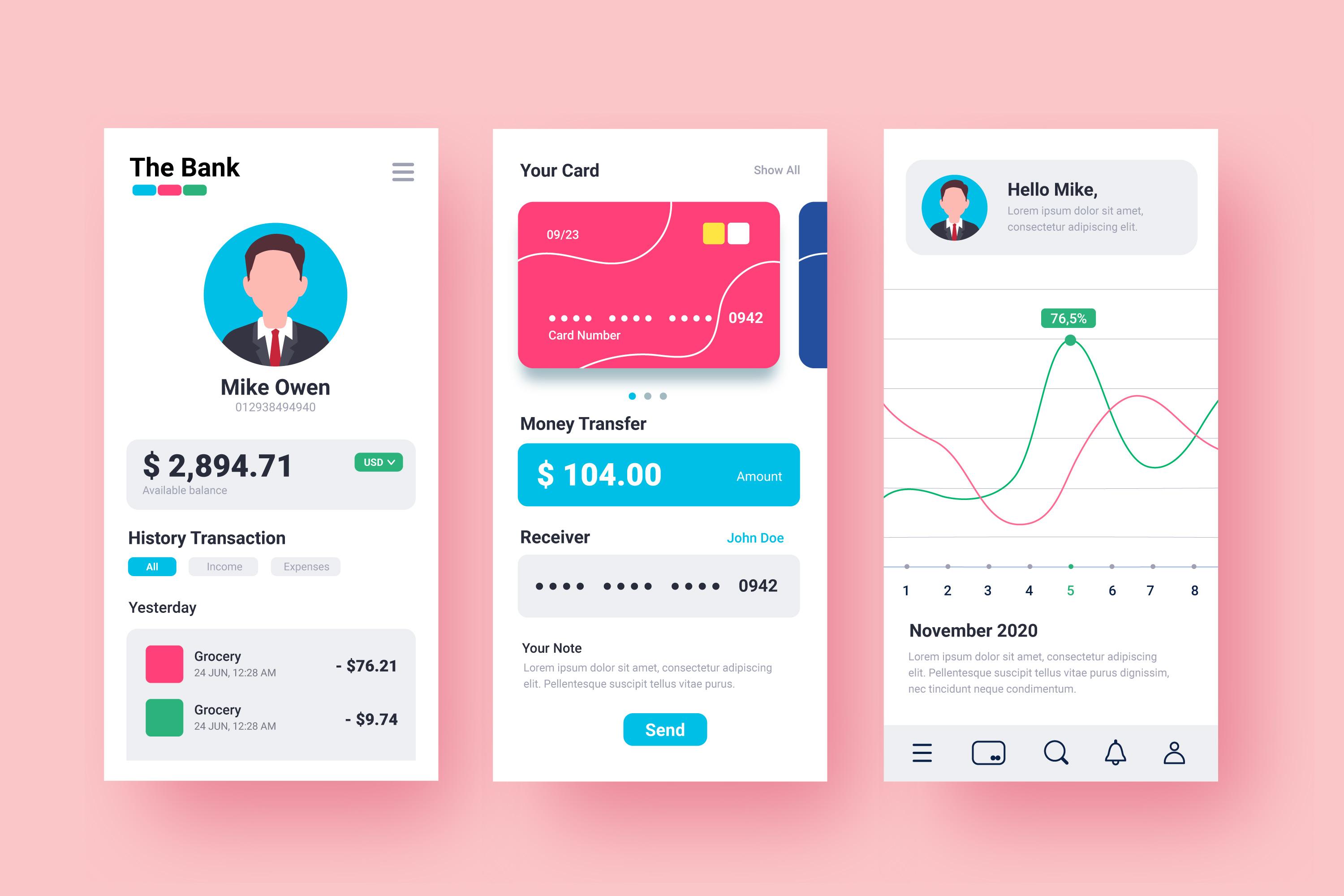 dashboard showing  multi current accounts
