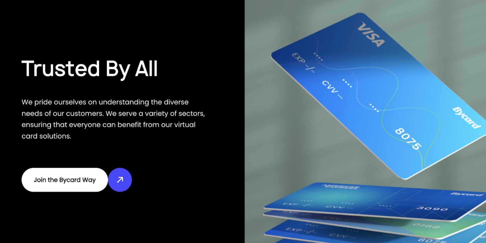 Bycard virtual cards trusted by all Bycard virtual cards trusted by all