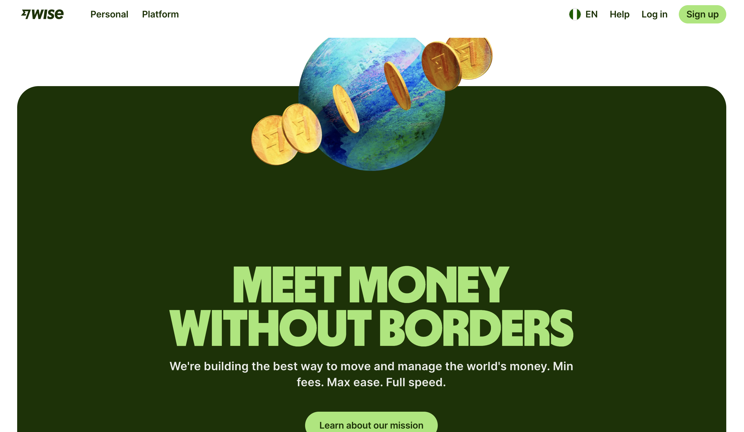 Wise for international fees for digital payments across borders
