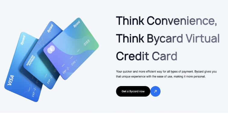 Bycard virtual card for global payment solutions. 