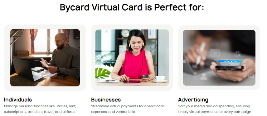  Bycard virtual card for digital payment