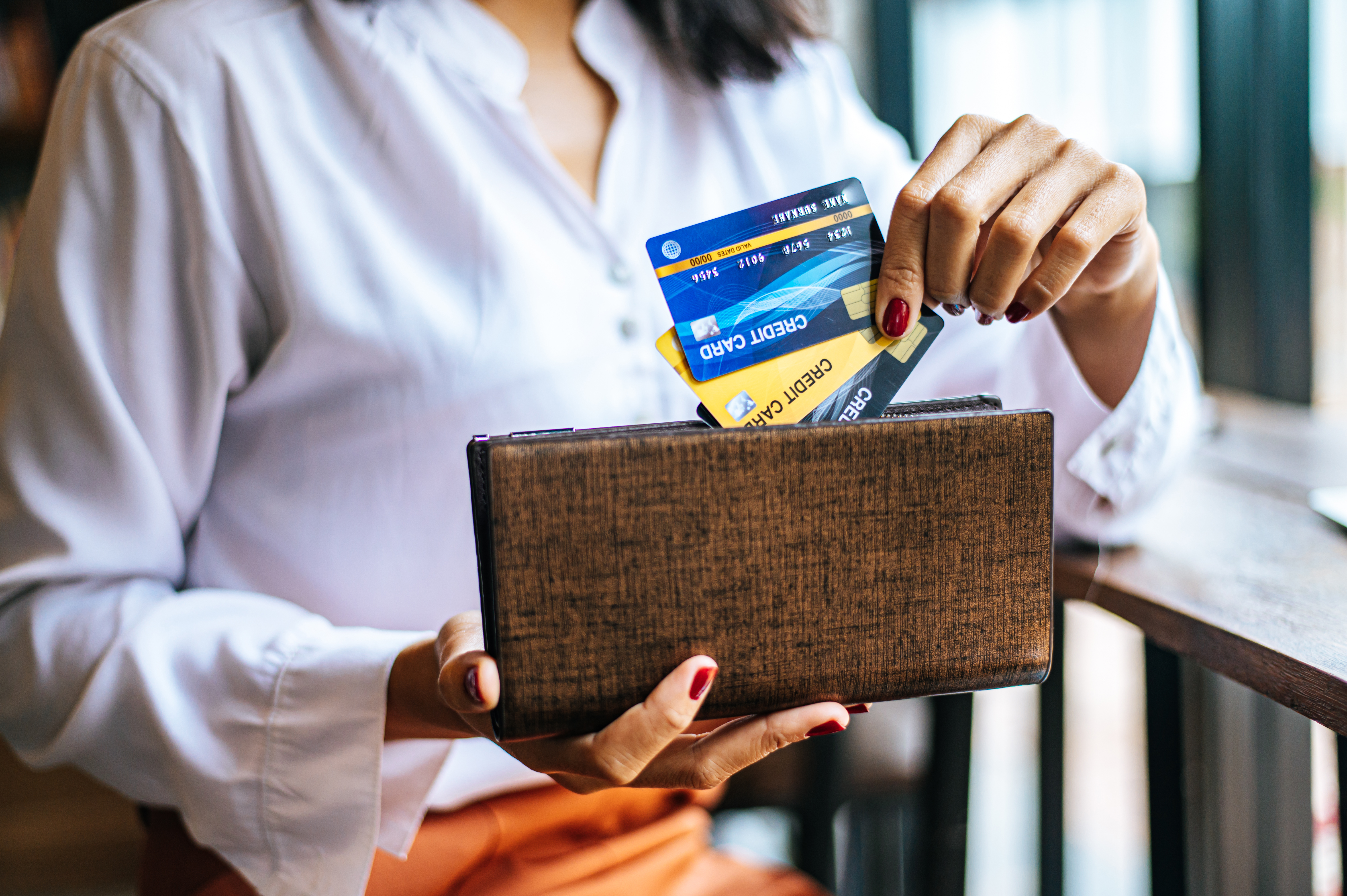 display of credit card