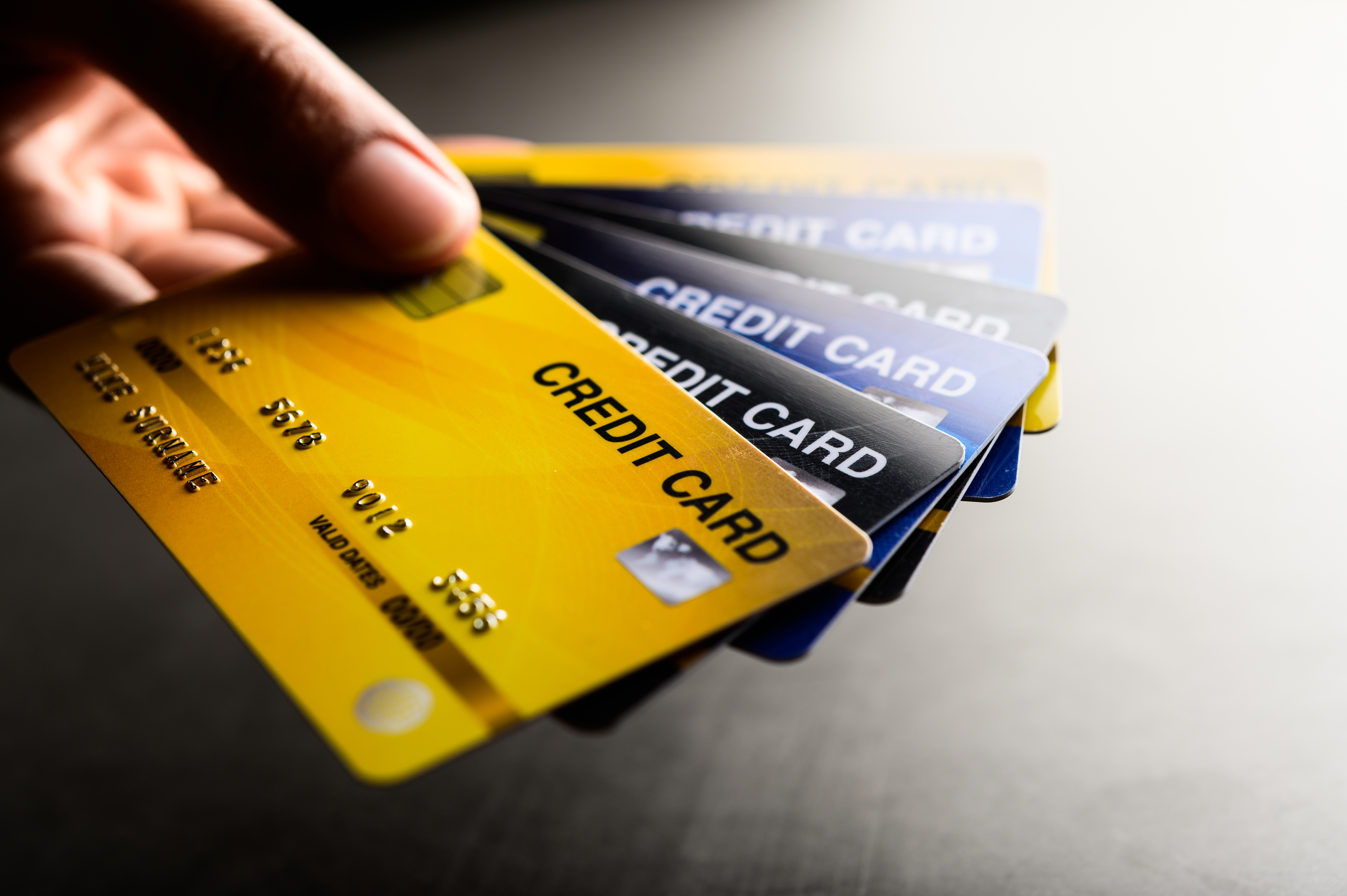 Multiple Credit card brands and types