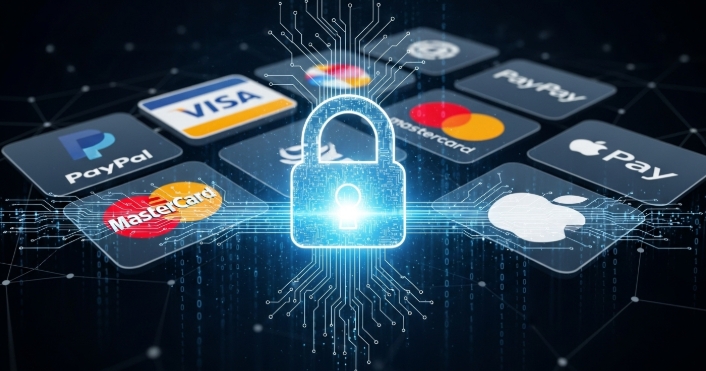 Fraud prevention icon on virtual cards Fraud prevention icon on virtual cards