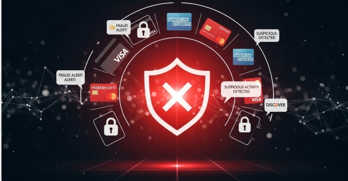 illustration showing online fraud alerts illustration showing online fraud alerts