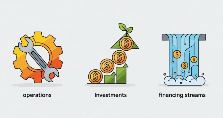 Visual breakdown of key cash flow management components. Visual breakdown of key cash flow management components.