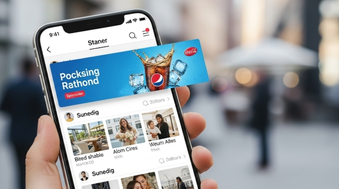 Mobile banner ads reaching users through in-app digital marketing advertising campaigns  Mobile banner ads reaching users through in-app digital marketing advertising campaigns