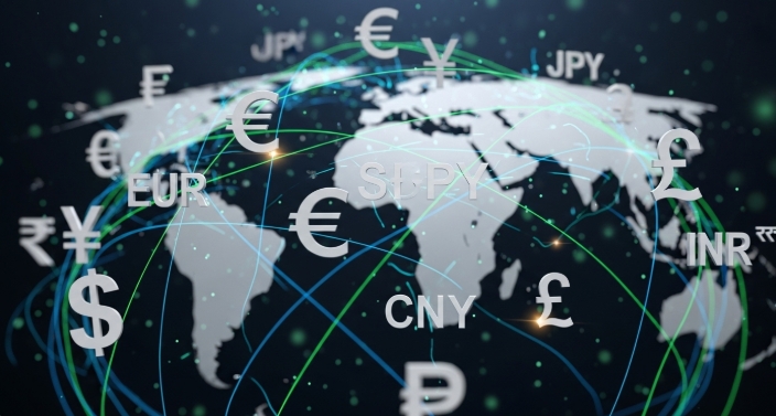 Global network illustrating international payment processing