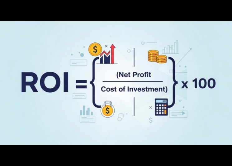 Visual breakdown of what is ROI in business formula