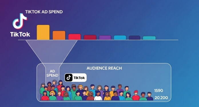 illustration showing how TikTok ads cost converts to reach