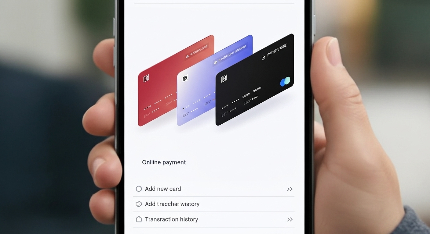 Virtual debit cards displayed in an online payment app.