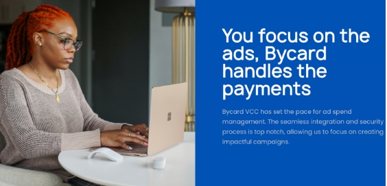 screenshot of bycard virtual card as a digital payment tool 