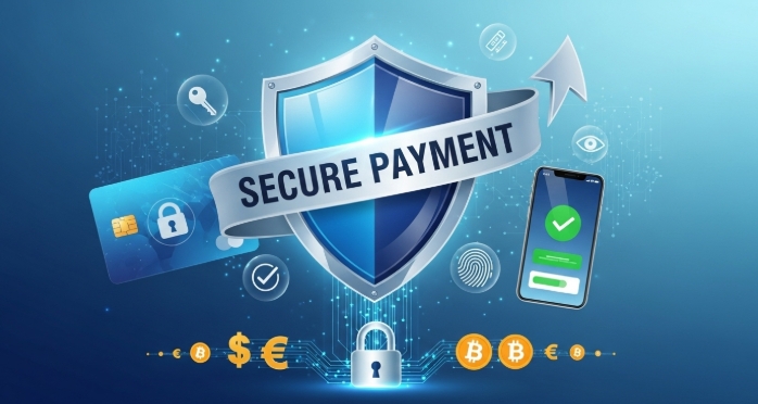 Fraud protection or secure payment graphic 