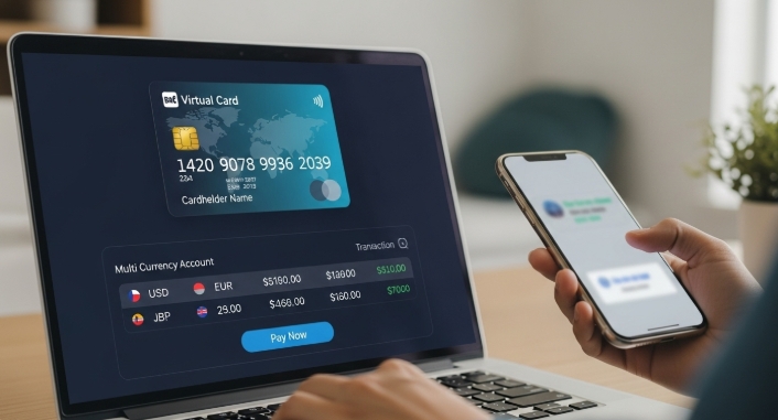 virtual card Paying international subscriptions with a Multi-currency account