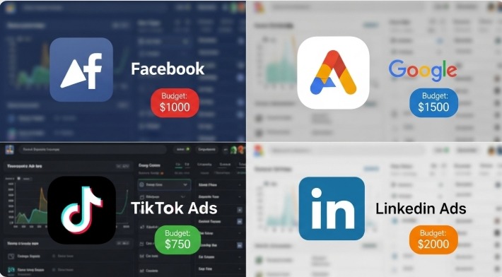 image - Bycard Different online advertising platforms used for managing ad campaigns