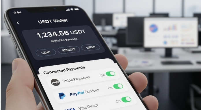 screenshot of USDT wallet balance 