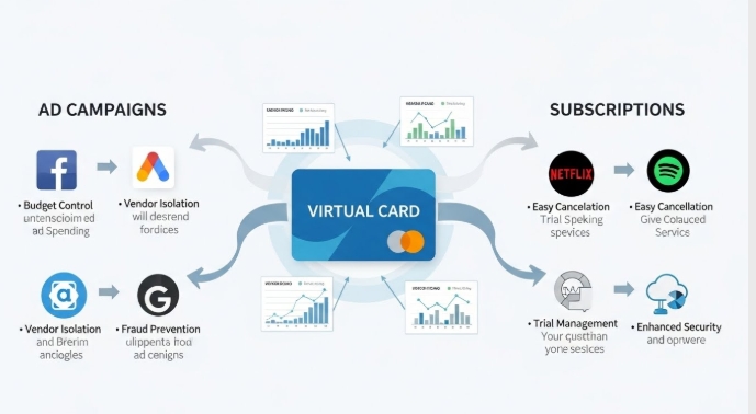 Infographic of virtual card usage
