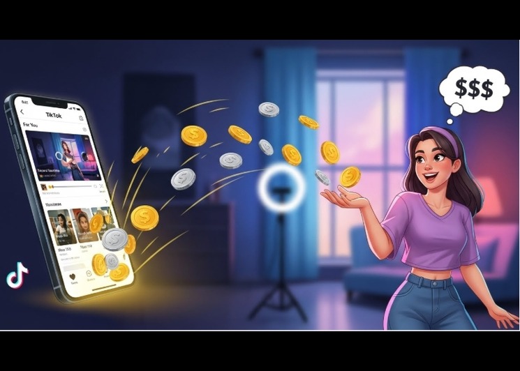 creator receiving TikTok coins