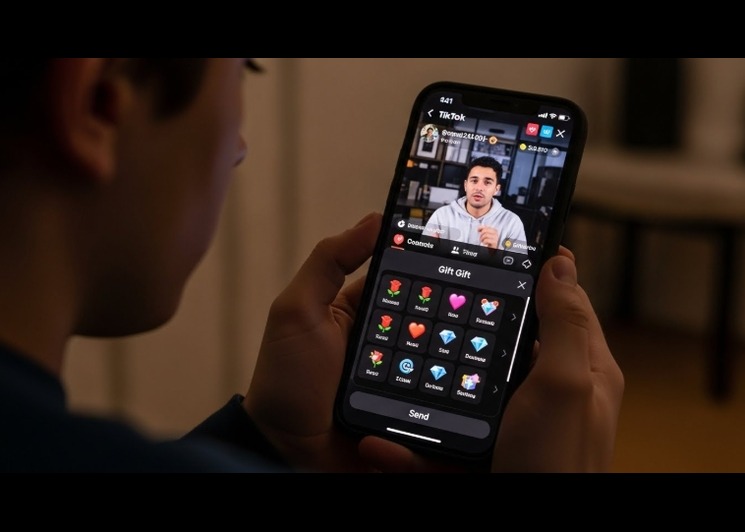 Recharging coins on TikTok during a live stream