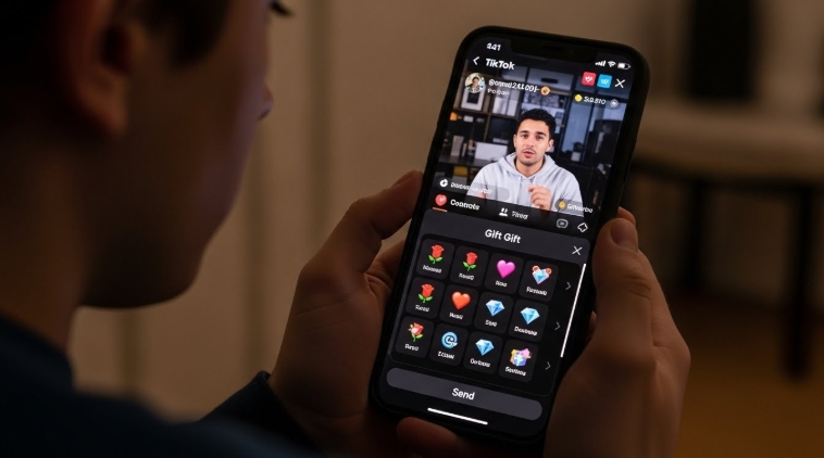 Recharging coins on TikTok during a live stream