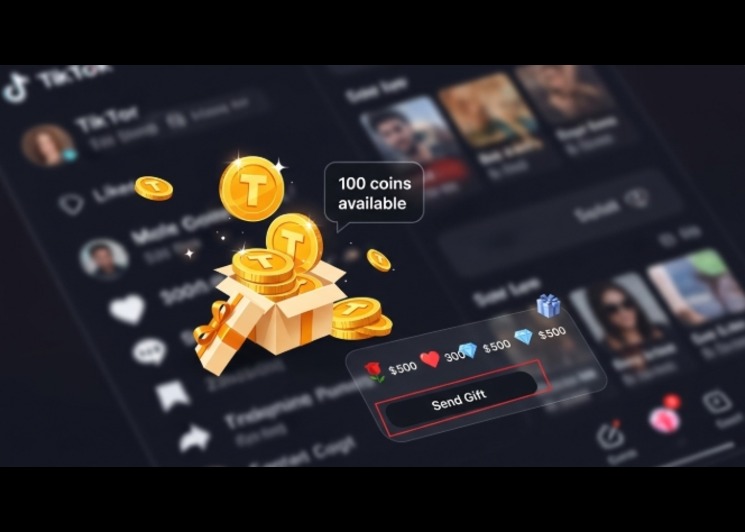TikTok coins representing in-app currency for gifts