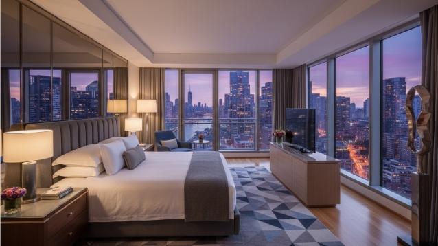 Luxury hotel stay redeemed through travel rewards points