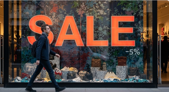 person resisting retail sale manipulation and avoiding overspend person resisting retail sale manipulation and avoiding overspend