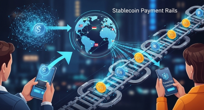 Cross-border remittance flow using stablecoin payment rails Cross-border remittance flow using stablecoin payment rails