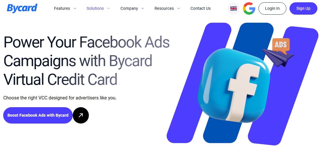 bycard virtual cards for Facebook ads payment