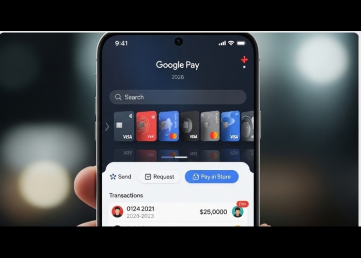 Google Pay app interface on smartphone