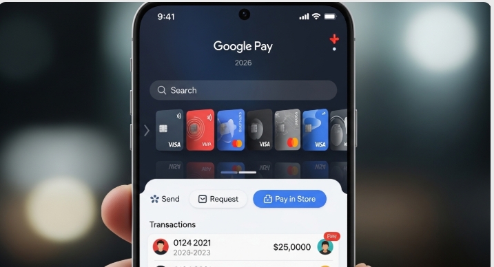 Google Pay app interface on smartphone