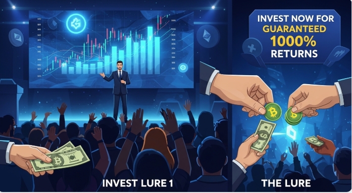 How crypto Ponzi scheme operates 