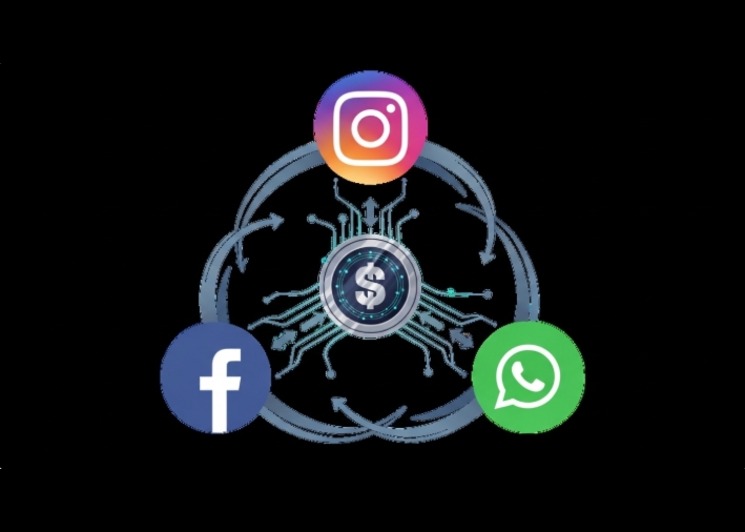 Meta platforms integrated with stablecoin for fast transfers.