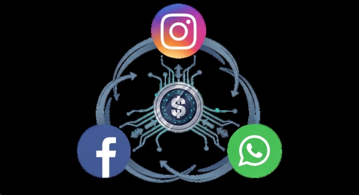 Meta platforms integrated with stablecoin for fast transfers.