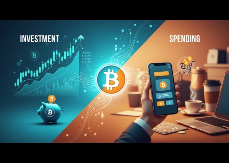 Infographic comparing Bitcoin as store of value vs currency