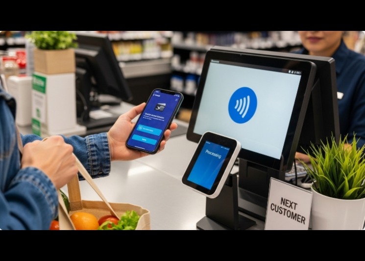 digital payments using a mobile wallet at a store checkout