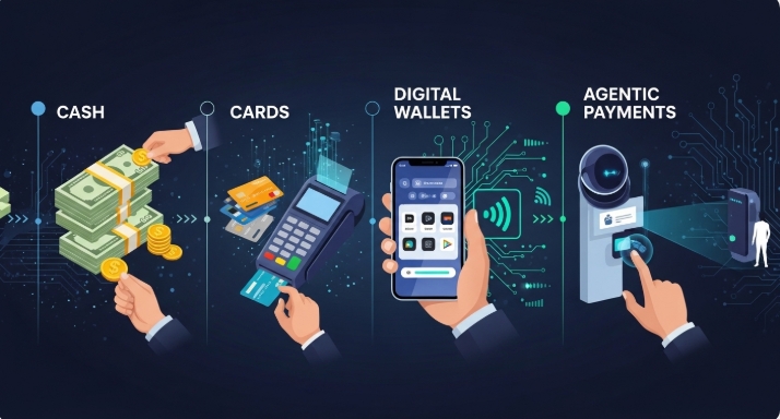 Evolution of digital payments from cash to AI-driven agentic payments