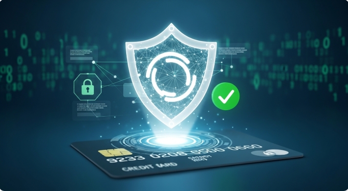 Secure online payment system protecting card details 