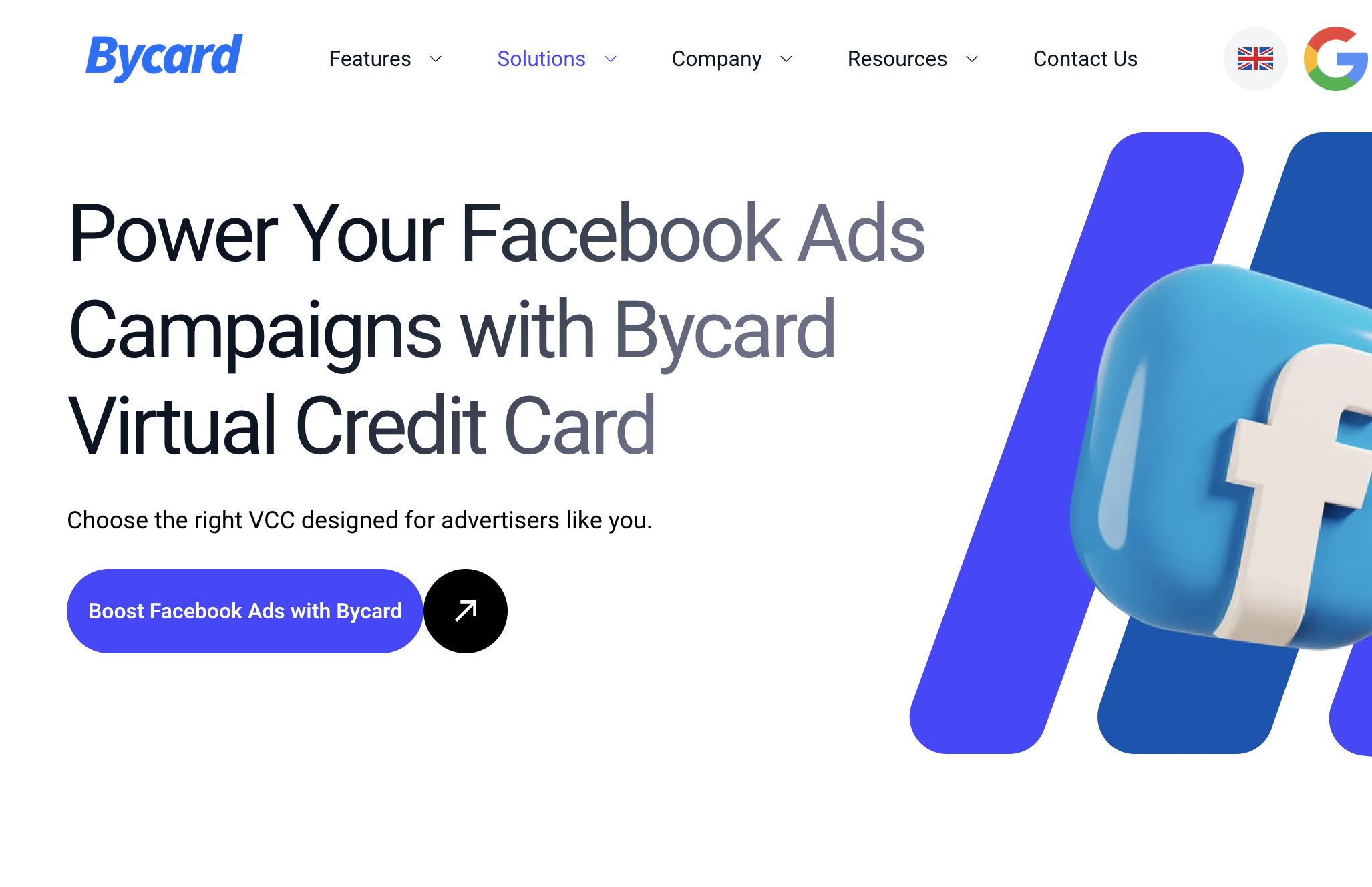Virtual Card for Facebook Ads - Bycard Virtual Card for Facebook Ads