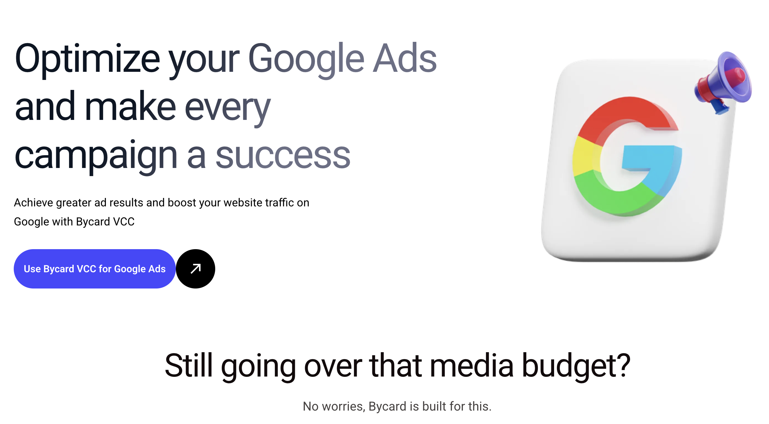 Google Ads billing card
