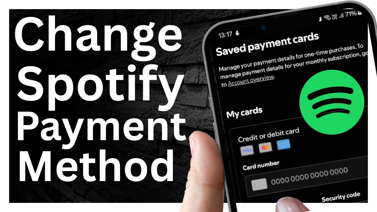 Spotify Change Payment Card - Bycard Spotify Change Payment Card